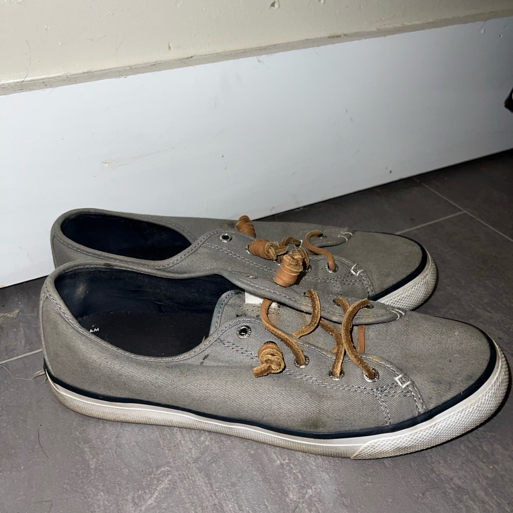 Sperry Gray Canvas Sneakers